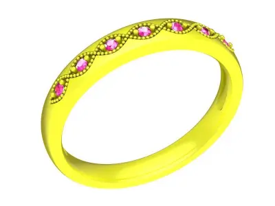 A5318 Art Diamond Women Ring 3D print model
