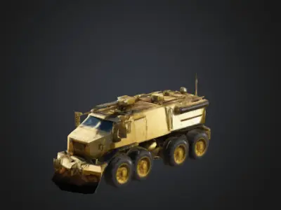 Post-Apocalyptic Vehicle The Sandstorm Juggernaut 3D model