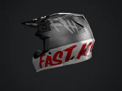 Bell Moto-9 Flex Fasthouse Helmet Low-poly 3D model