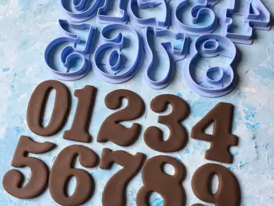 Set of numbers Cookie Cutter 3D print model  3D print model