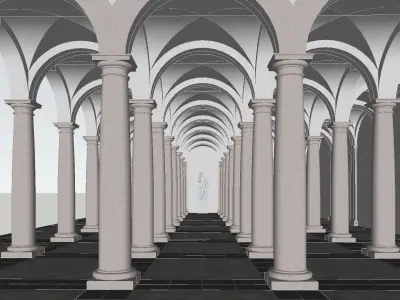 Arched Vaulted Gallery 3D model