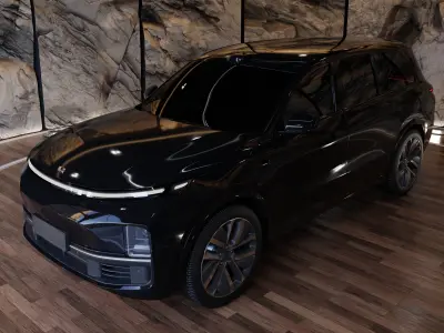 LiXiang L9 Black SUV Car 3D model