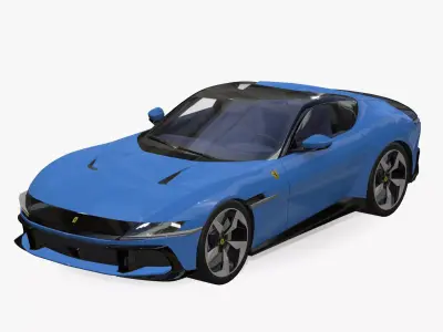 Ferrari 12Cilindri Spider Low-poly 3D model