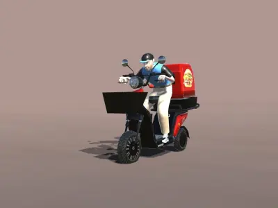 Scootie  Riders Animations  Low-poly 3D model