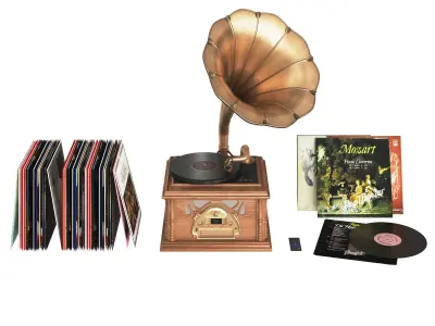 Classic Gramophone 3D model