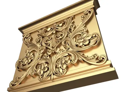 Carved Capital 0901 Low-poly 3D model