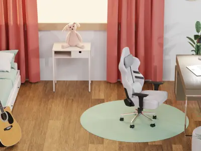 Kid room isometric interior 3D model