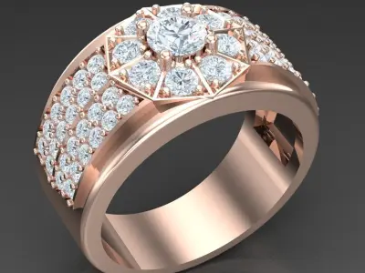 Luxury Men Rings Designs 5MR095 3D print model