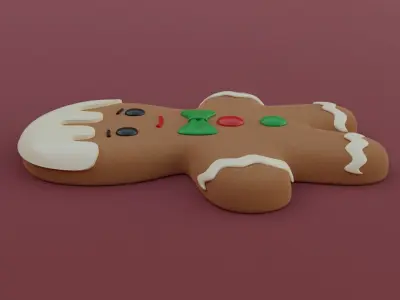 Gingerbread man 3D model for 3D print 3D print model