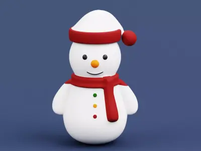 Christmas Snowman 3D model