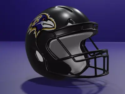Baltimore Ravens Football Helmet 3D model