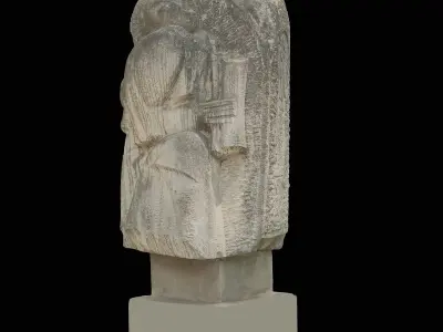 Urban Park Sculpture Low-poly 3D model