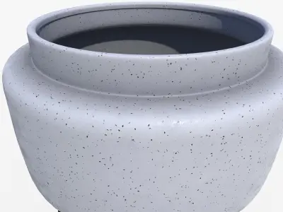 Pot Stand Ceramic L Low-poly 3D model