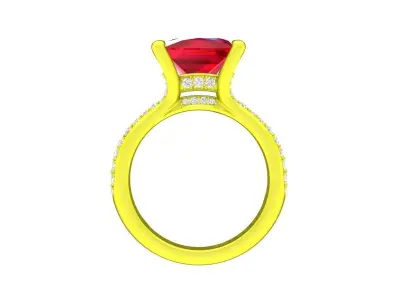 A5278 Italy Diamond Women Fashion Ring 3D print model