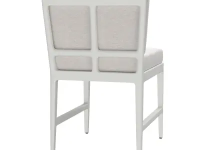Laurel Aluminum Dining Side White Chair 3D model