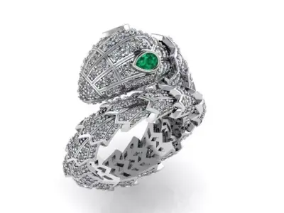Bvlgari Snake Serpent Ring  3D print model