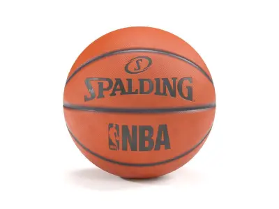 Basketball ball Low-poly 3D model 7