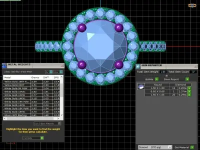 Round Cut Diamond Ring 3D print model