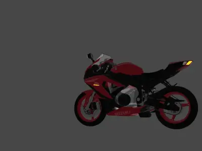 suzuki motorcycle Low-poly 3D model