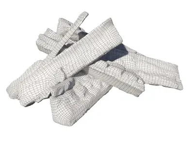  Firewood Scan  Low-poly 3D model