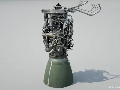 Raptor Engine SN50 3D model