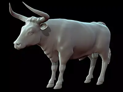 Bull Aurochs Highpoly Model 3D model