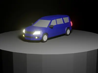 Low poly autovehicles truck Free 3D model