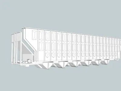 Woodchip Hopper Railroad Car N Scale 3D Print 3D print model