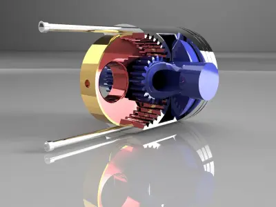 Concept Opposed piston Engine  3D print model