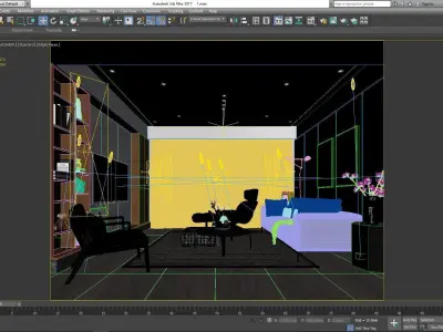 Living room interior 3D model
