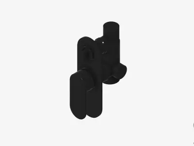Wall Mixer Tap - Luxury - Chip - Diverter Low-poly 3D model