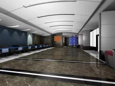 Luxury architectural Hall Lobby 3D model