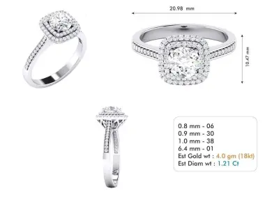 Solitaire ring model 3D print model purchase