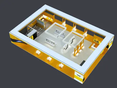 stall Low-poly 3D model order