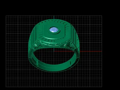 Print Ready STL 3DM  Gents Rings Diamond Men Ring  3D print model