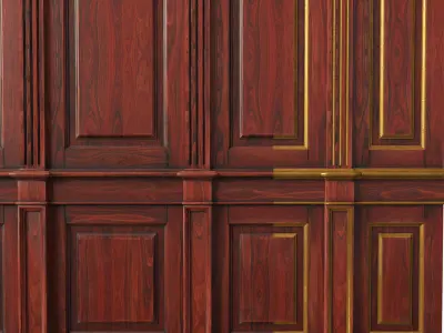 Wooden panel 01 04 3D model