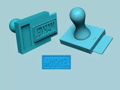 Stamp 106 - Marvel Logo - Fondant Decoration Maker Toy 3D print model