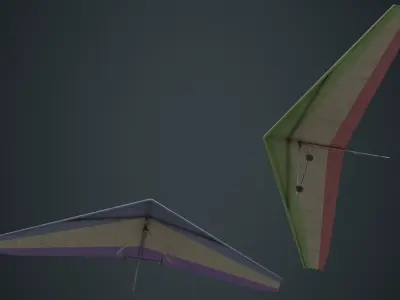 Hang Glider 1B Low-poly 3D model