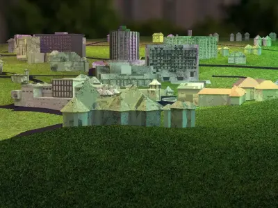 Modeling for Sovata village in Romania 2022 Low-poly 3D model