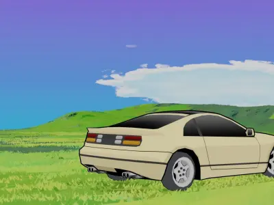 Nissan 300ZX Z32 Low-poly 3D model