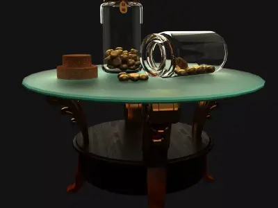 Chinese display stand   Low-poly 3D model
