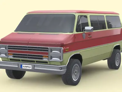 Chevrolet Beauville 1988 Low-poly 3D model
