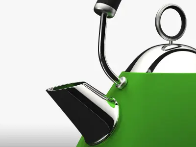 Accents Green Kettle  Low-poly 3D model