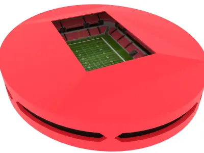 American Football Stadium Low-poly 3D model 25