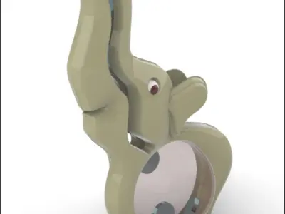  Little Elephant Piggy Bank 3D model