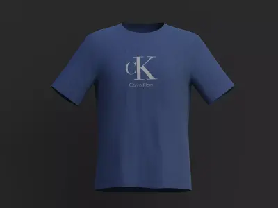 Riged Classic T-Shirt Low-poly 3D model