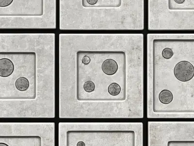 Stone hole panel n4 3D model