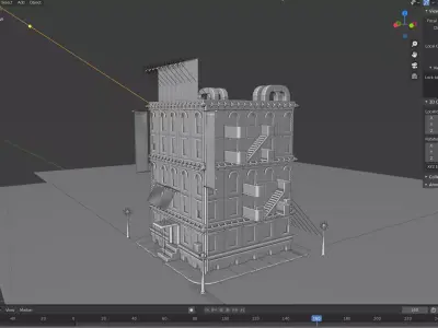 Home low poly building Low-poly 3D model