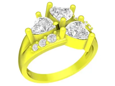 A5441 Fancy Diamond Fashion Women Ring 3D print model