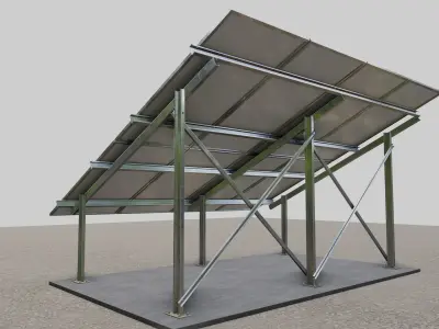Solar Panel Steel Construction Type 3 3D model